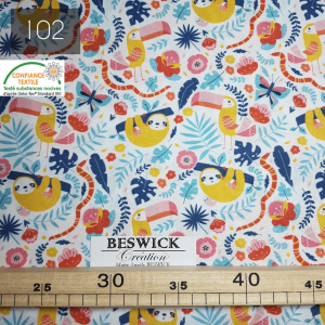 Tissu coton Tropical, Little Johnny