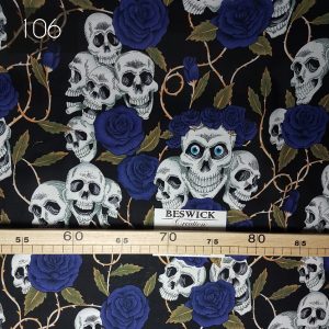 Tissu Coton Tête de mort