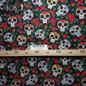 Tissu Coton Tête de mort