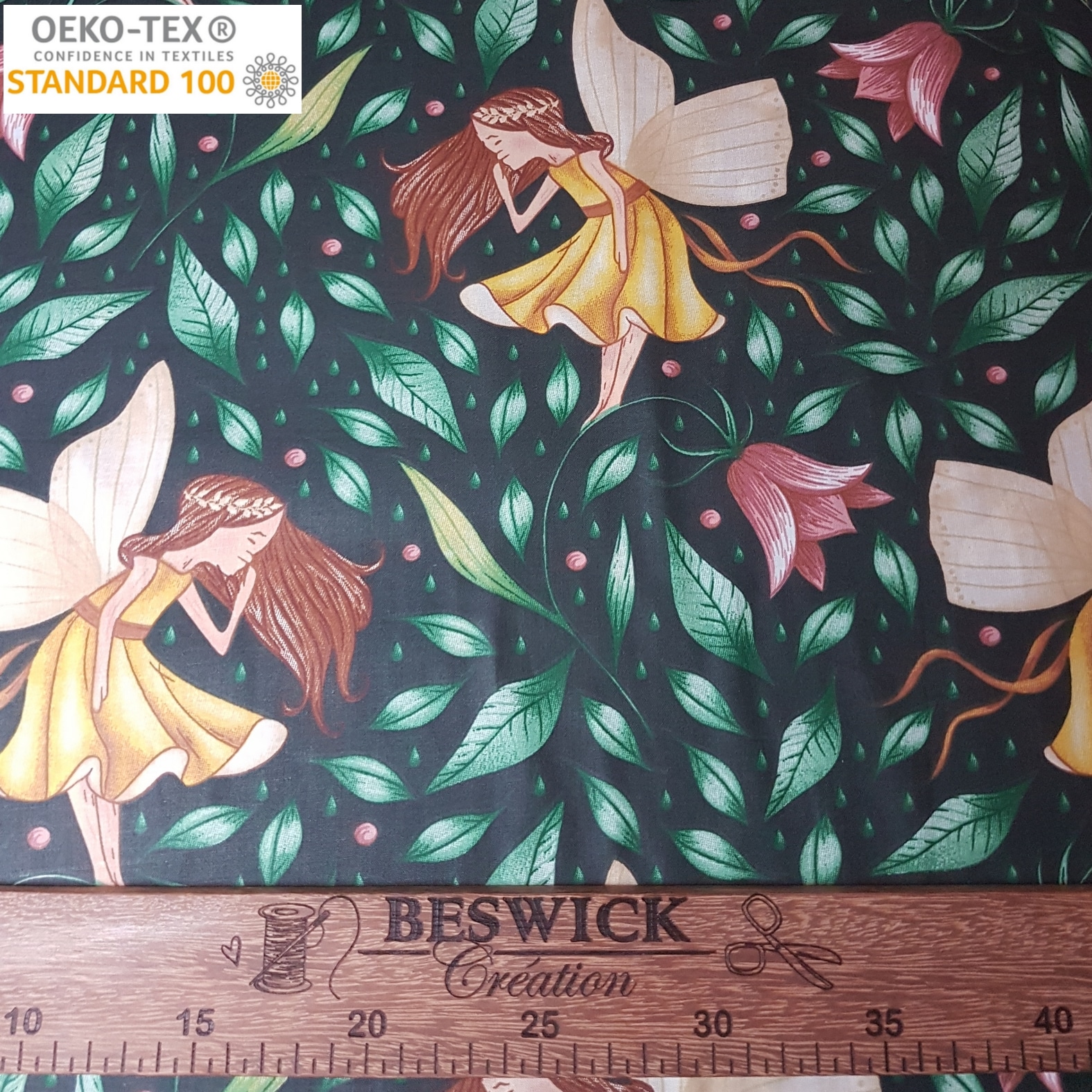 Tissu Coton Fées