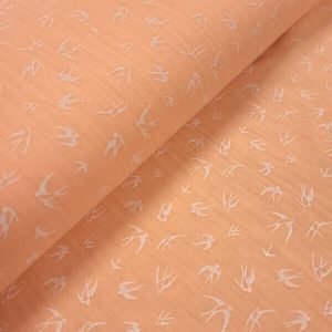 Double gaze de coton Oiseau