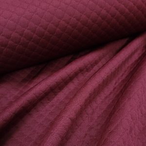 Tissu Jersey Sweat diamant Bordeaux