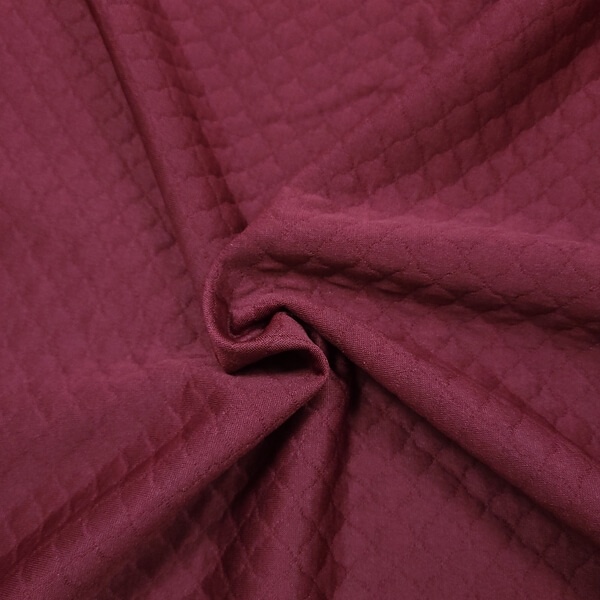 Tissu Jersey Sweat diamant Bordeaux. ( Réf. : 2JS ) – Image 2