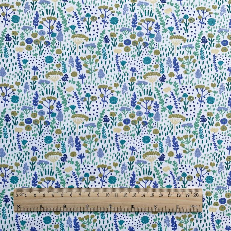 Tissu Jersey Fleurs et nature Domotex - Création Française ( Réf. : 3JDOM )