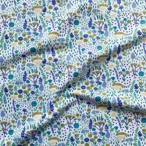 Tissu Jersey Fleurs et nature Domotex - Création Française ( Réf. : 3JDOM )